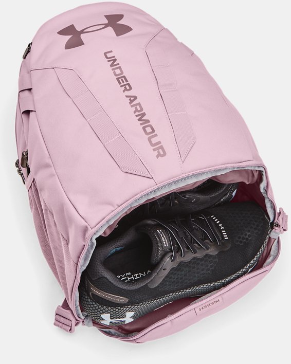 UA Hustle 5.0 Backpack in Pink image number 4